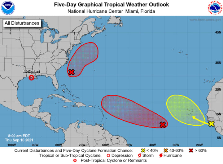 A look at the systems in the Atlantic basin.