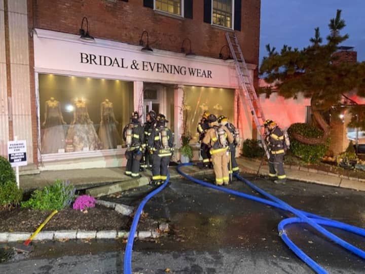 A Westport bridal shop was damaged by fire.