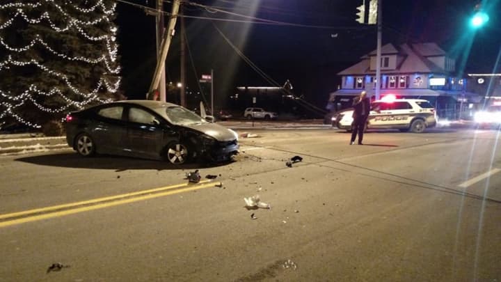 A man who fell asleep while driving hit a telephone pole.