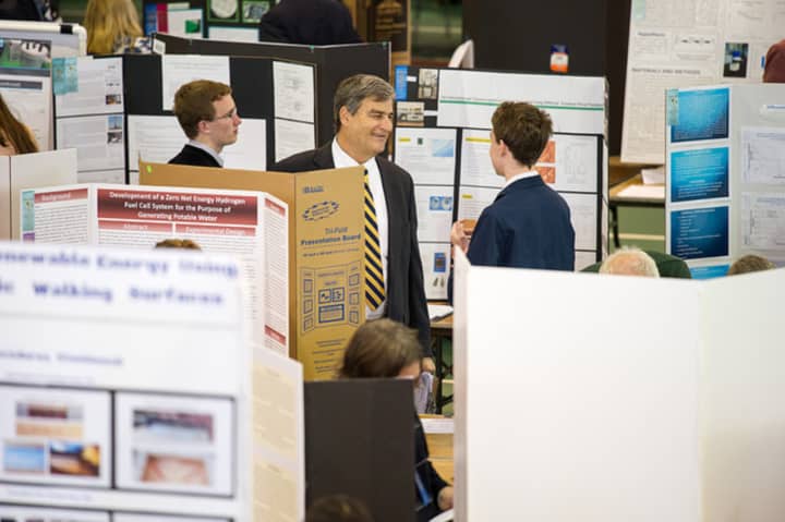 Judging at the Connecticut Science and Engineering Fair
