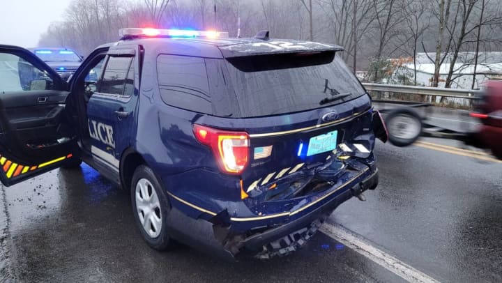 The chief&#x27;s SUV after the crash.