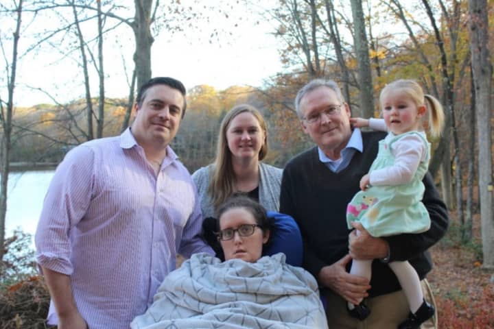 Katja Krumpelbeck in a family photo posted on a gofundme fundraiser page.