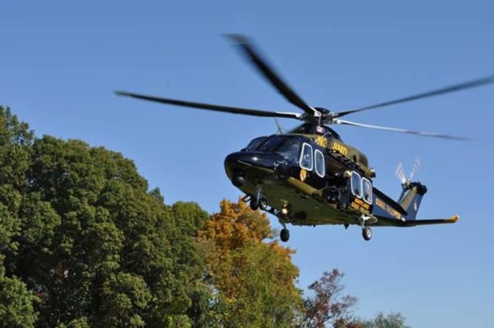 Maryland State Police helicopter.