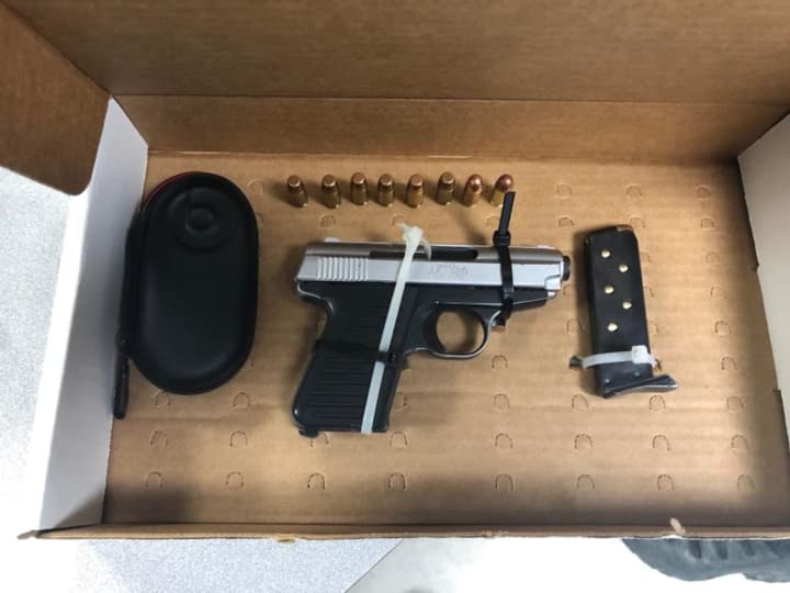 A convicted felon from Bridgeport was busted with a .380 caliber gun and bullets by Fairfield Police.