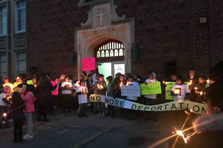 A rally was held in White Plains for Sleepy Hollow resident Cristobal Paute, who was deported to Ecuador after being taken into custody by ICE agents six months ago.