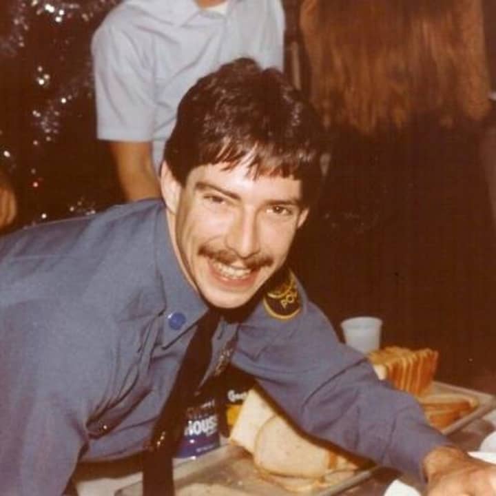 Police Officer Greg Tobin as a young officer.