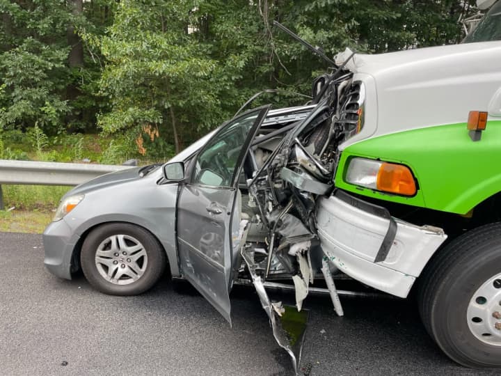 The result of the crash in Boxborough