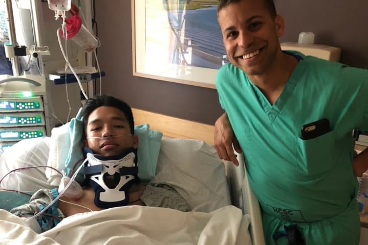 Christian Stewart faces months of rehabilitation after shattering his C4 vertebrae in a dive-gone-wrong at the Jersey Shore.