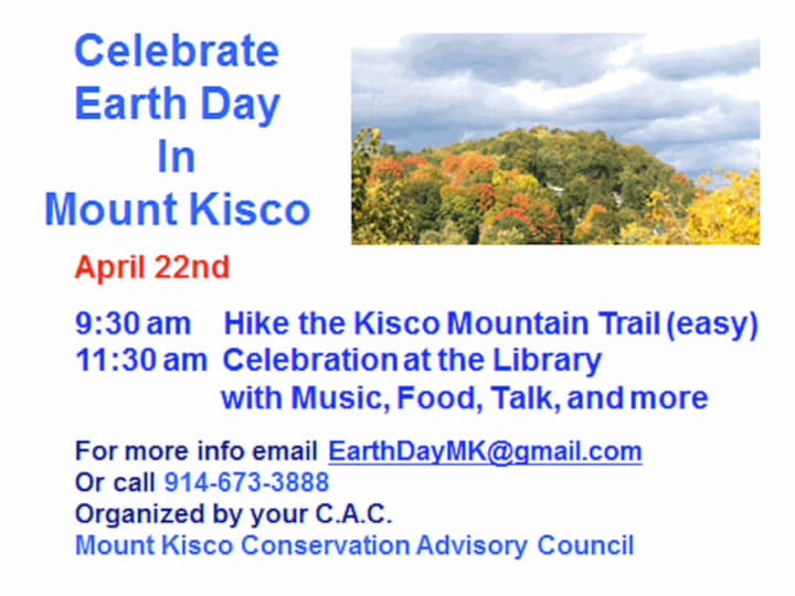The Mount Kisco Conservation Advisory Council has scheduled a hike and celebration to mark Earth Day 2017.