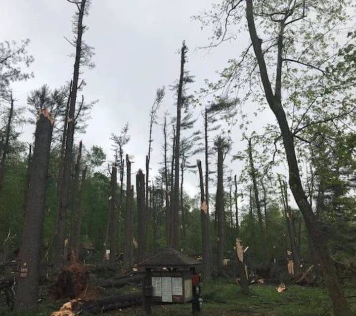 Police officials are warning storm &quot;sightseers&quot; to stay clear of closed parks as crews continue to clean up from last week&#x27;s storm.