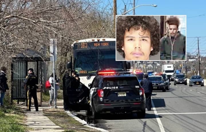 East Rutherford police respond to NJ TRANSIT No. 163 bus on Paterson Plank Road on Thursday, March 30, and arrested Marvin Vargas.