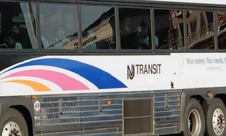 The driver of a Honda Pilot was taken to the hospital after striking an NJ Transit bus in Chatham Monday morning, authorities said.