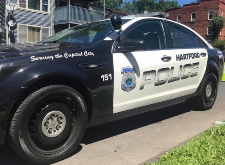 Hartford police nabbed a 16-year-old who allegedly stole a vehicle and then hit a school bus.