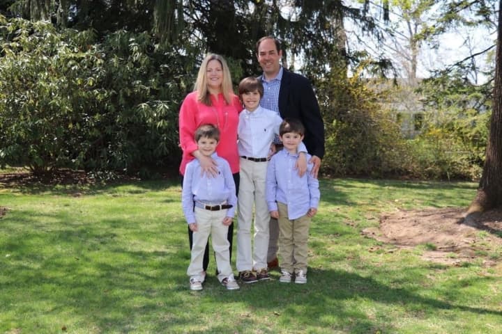 Sargis Khoobiar, 43, with his wife Kristen Khoobiar and sons, Brian, Connor and Hunter Khoobiar.