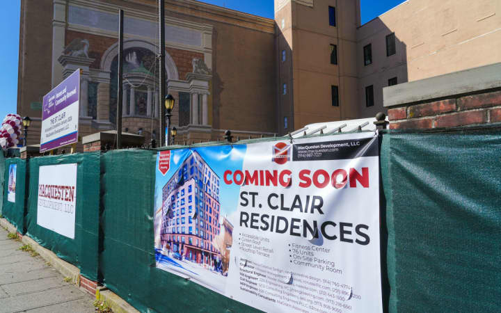 The St. Clair residences in Yonkers are now being constructed.