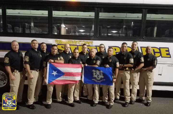 Connecticut has deployed 13 state troopers to Puerto Rico to aid in post-hurricane recovery efforts