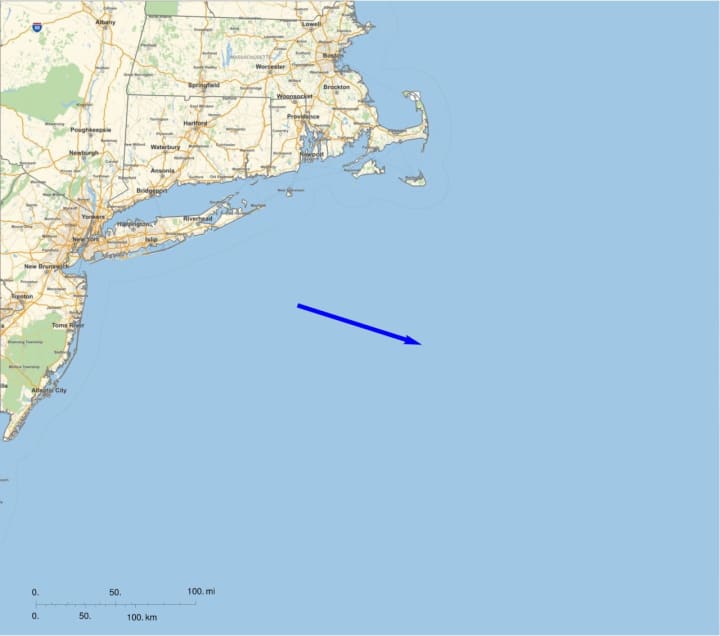 NASA released a map depicting the meteor's path, which began 81 miles off the Long Island coast.&nbsp;