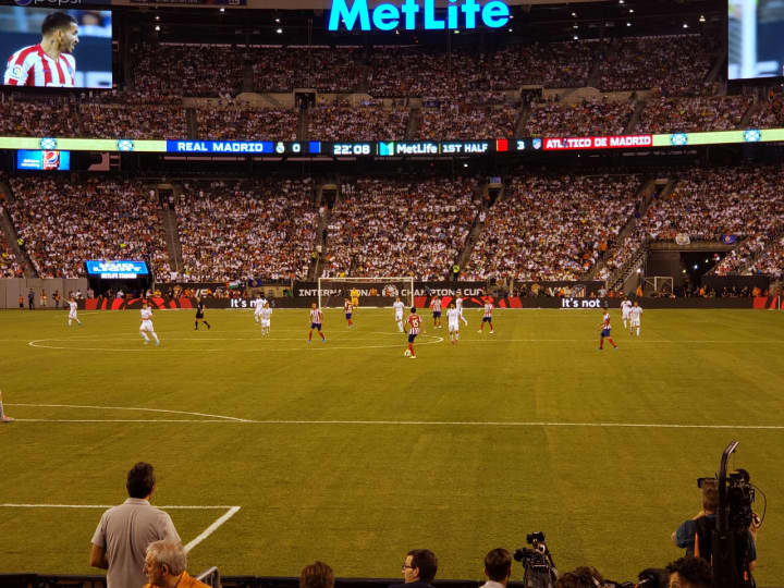 Atletico Madrid and Real Madrid play in a friendly match at MetLife Stadium in East Rutherford, NJ, on Friday, July 26, 2019.