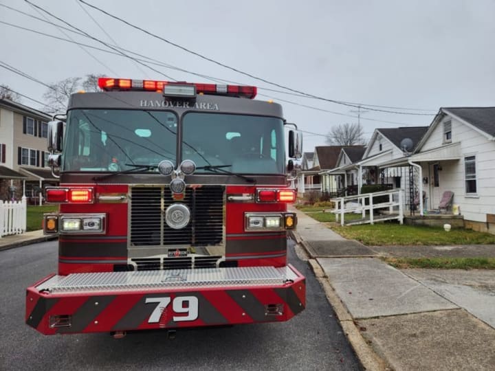 Hanover Area Fire &amp; Rescue&nbsp;79 Fire Volunteers engine at the scene of a carbon monoxide rescue.&nbsp;