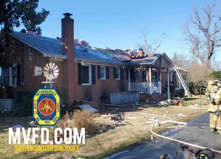 Mayday Called During TwoAlarm Mechanicsville House Fire St. Mary's