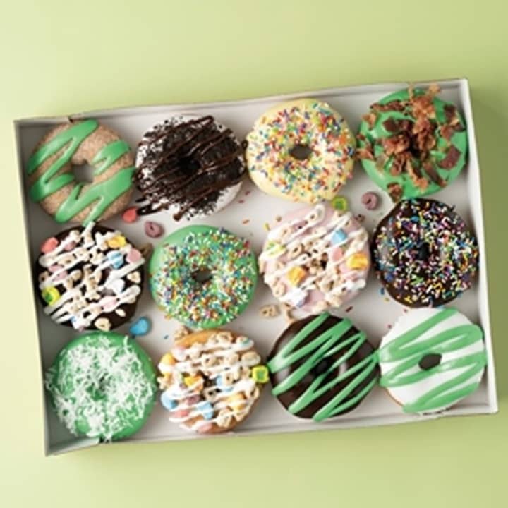 Duck Donuts St. Patrick's Day assortment.