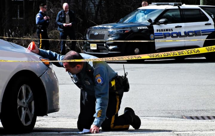 Helen Koons, 75, was in the crosswalk in the rear parking lot of the Paramus Public Library when the 2013 Toyota Corolla driven by a 94-year-old borough resident dragged her around 12:45 p.m. Saturday, March 16.