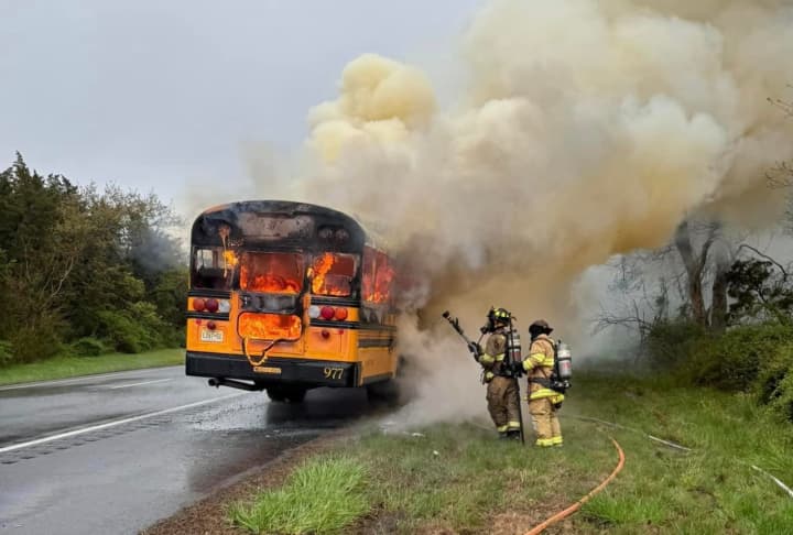 April 17 school bus fire in Upper Township