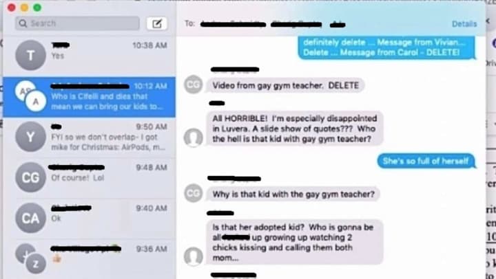 Screenshot of Dumont High School teachers&#x27; chat.