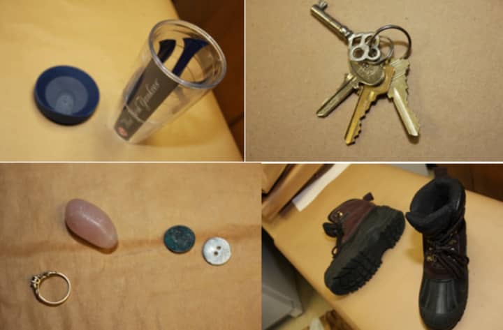 Items found in the woman&#x27;s possession.