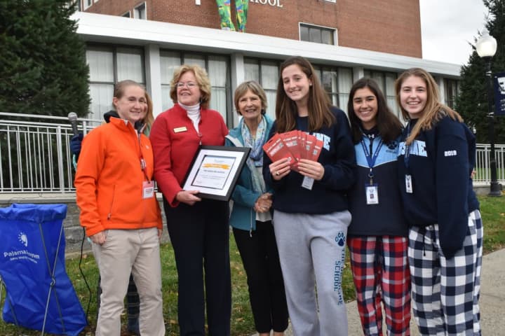 Students at The Ursuline School in New Rochelle donated more than 700 pairs of pajamas and 100 books to children in homeless shelters in Westchester.