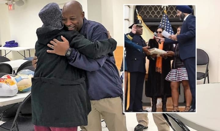 New Bergen County Sheriff Anthony Cureton jumped into his new position even before he was sworn in, helping deliver Thanksgiving turkeys this past weekend to families in need.