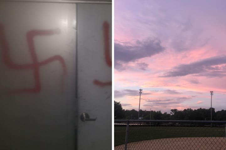 Symbols of hate were found inside the clubhouse of the Port Washington PAL.