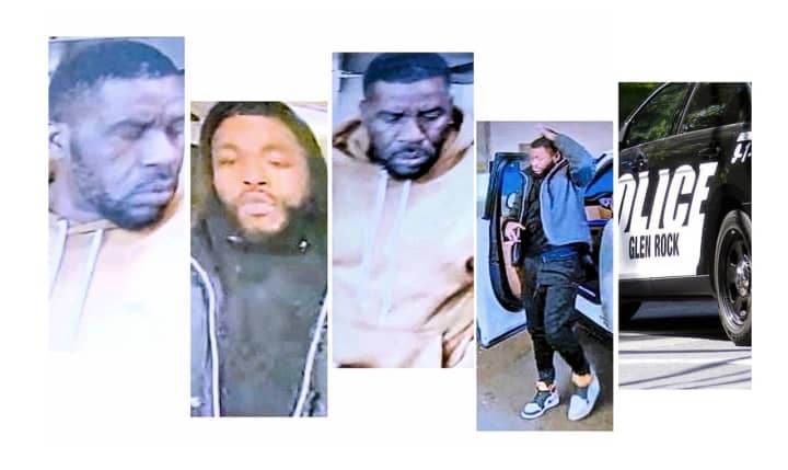 Images of the two suspected vehicle thieves were captured by cameras in a garage in the Bronx, Glen Rock police said.