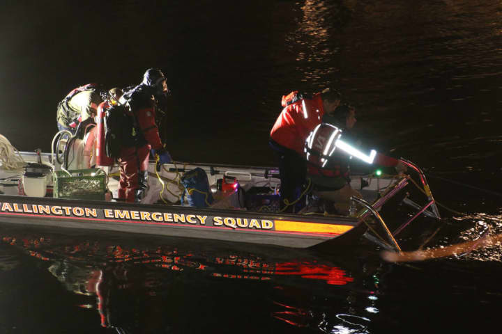 Wallington divers called off the Passaic River search until after daybreak.