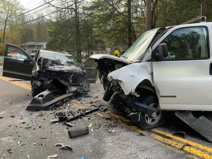 Several injuries were reported following a head-on collision in Peekskill.