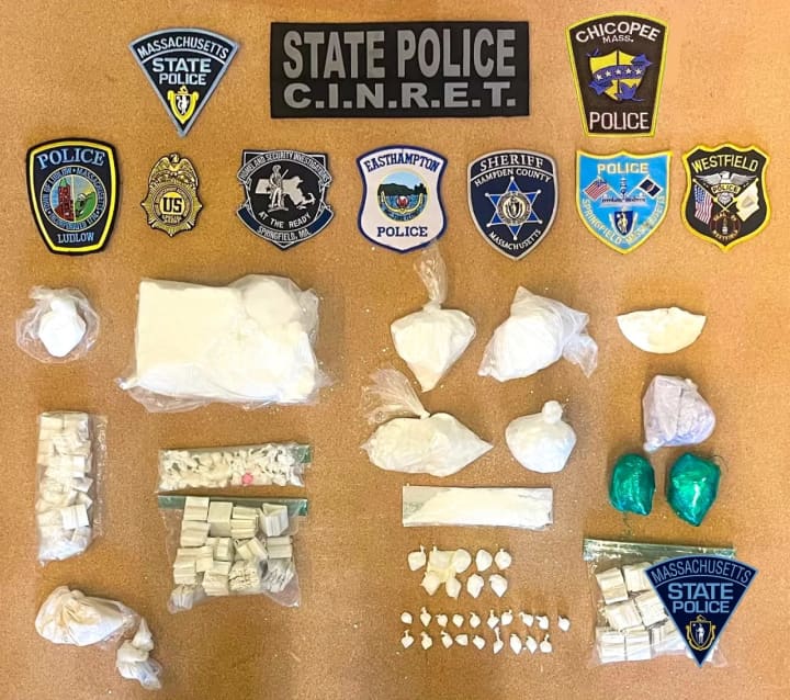 The drugs police found during a two-month investigation into a fentanyl operation in Chicopee.&nbsp;&nbsp;