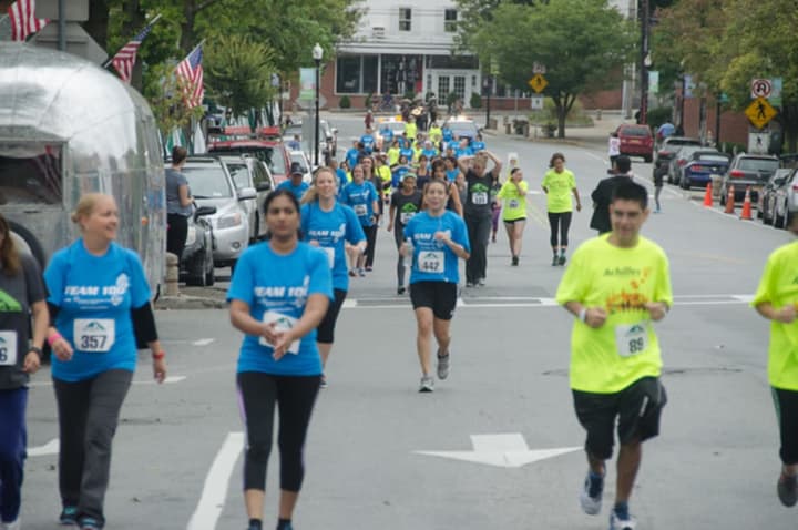 Runners at the annual Kisco 5K.