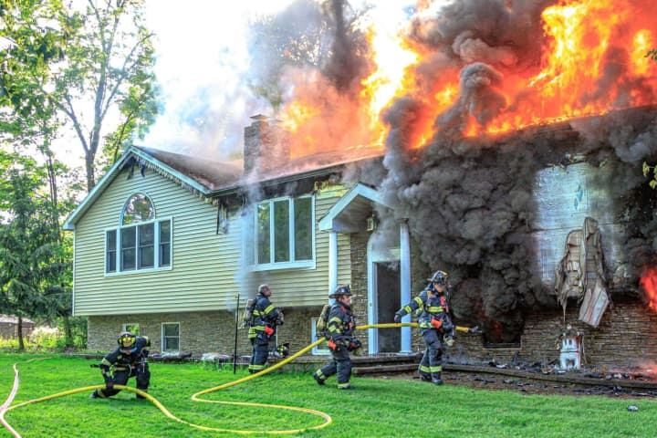 An East Fishkill home was destroyed by a fast-moving fire.