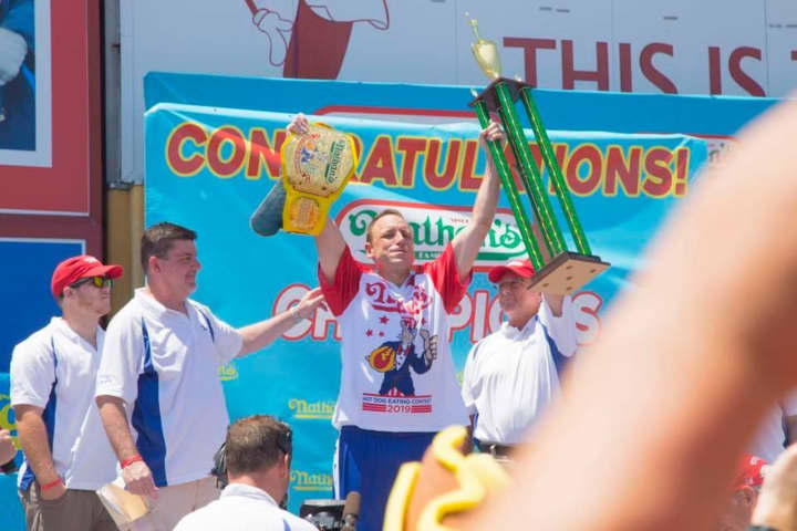 Joey Chestnut is vying for his 13th championship at this year&#x27;s Nathan&#x27;s Hot Dog Eating Contest.