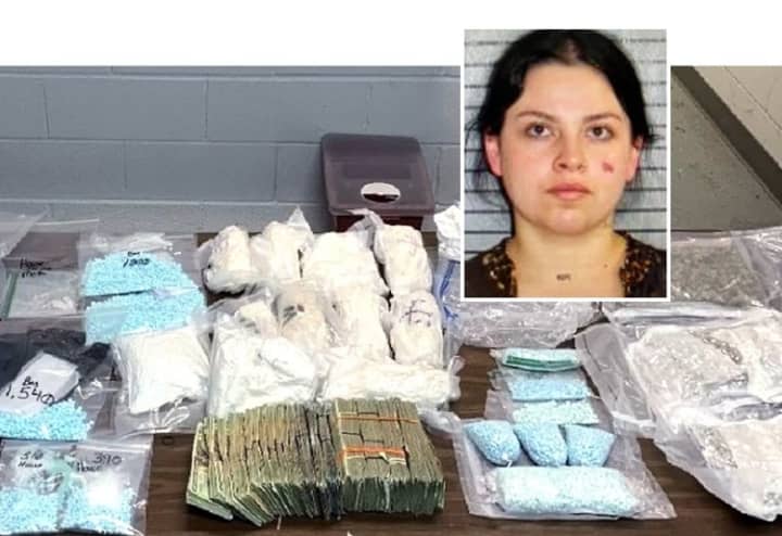 INSET: Lina Munoz-Cubillos / The haul: Nearly $500,000 worth of drugs, $49,480 in cash.