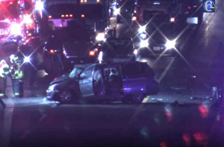 The minivan containing a Middlesex County family was struck head-on by a sedan heading south in the northbound lanes of the NJ Turnpike in South Jersey.