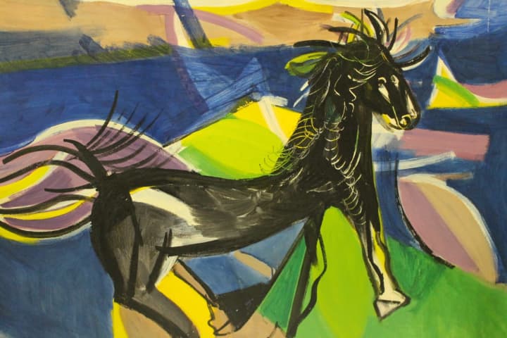 “Wild Horse” by American contemporary artist Ben Benn (1884-1983) is one of 50 paintings in Wilton Library’s Branchville SoHo Gallery Estate Art Exhibition, opening Friday, June 9, from 6 to 7:30 p.m.