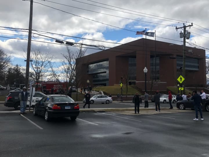 According to Danbury Mayor Mark Boughton, the building on White Street was evacuated after a white powder substance was found.