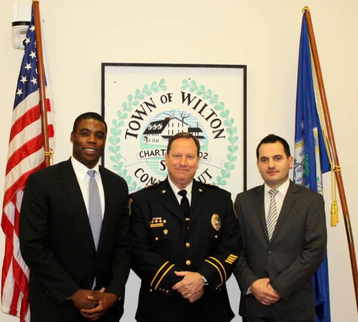On Dec. 29, the Wilton Police Department swore in two new officers: Malcom Hayes and Jeton Ejupi.