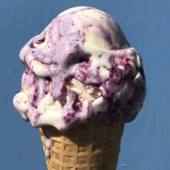 Blueberry ice cream heaven.