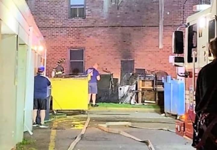 Fire that Englewood police said was started in discarded furniture.