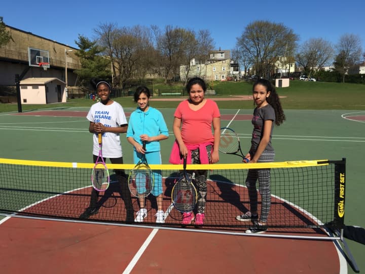 A new Port Chester Middle School program was launched with help from the USTA and Sound Shore Tennis Club.