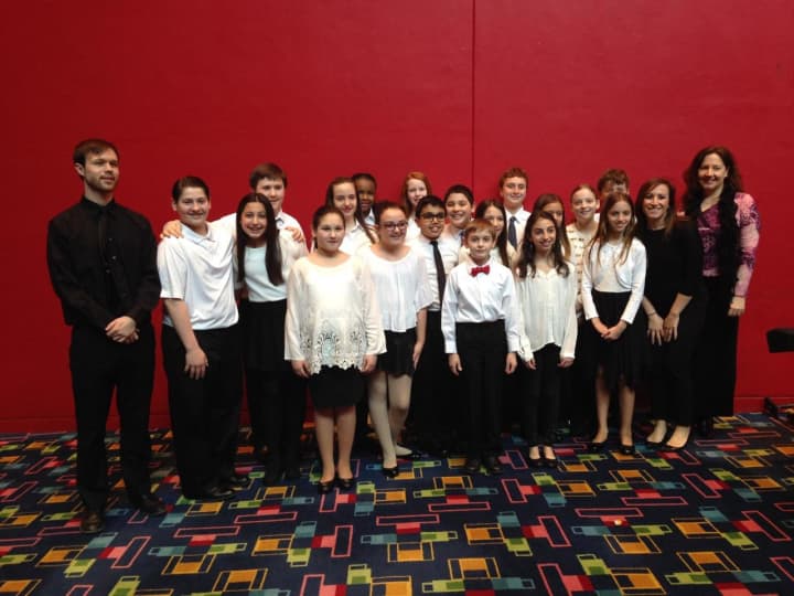 The students from the Hendrick Hudson School District who performed at the annual All-County Chorus concert at SUNY Purchase on March 5.