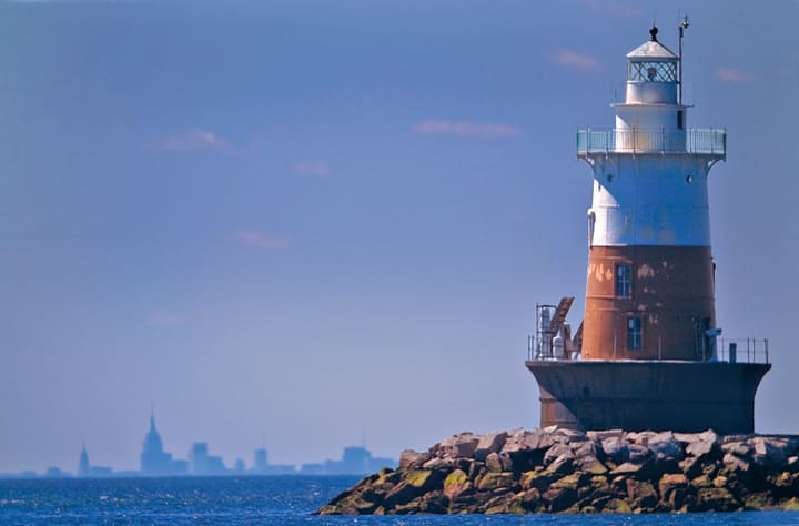 A kayaker was rescued after being stranded overnight on Norwalk’s Greens Ledge Lighthouse.
