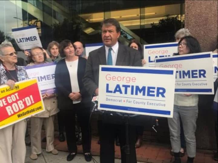 George Latimer is accusing Rob Astorino of making pay to play deals.
